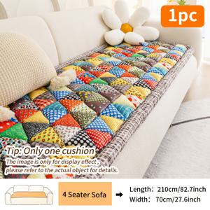 TEMU 1팩 보호 스타일 소파 쿠션, 삼각형 두꺼운 충전재 던지기 베개, 수공예 패치워크 시트 패드, 부드럽고 편안한 2인용/3인용/4인용
