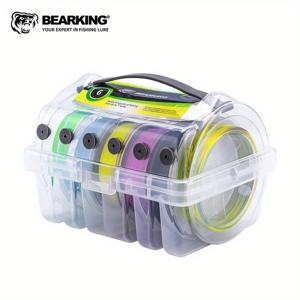 TEMU [투명하게 보임] BEARKING SLH 낚싯줄 보관함 PP 재질 휴대용 컴팩트 디자인 다기능 낚시 장비 보관함 투명 뚜껑 태클 박스