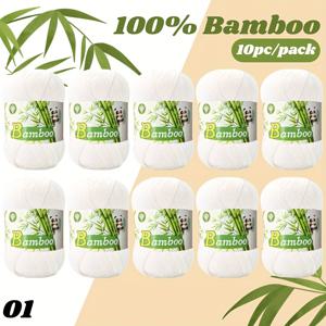 TEMU 10개 대나무 섬유 털실, 500G, 통기성 좋고 편안함, 코바늘 뜨개질, 티셔츠, 숄, 스카프, 스웨터, 재킷, 모자, 가디건 및 추가품 제작에 적합, 봄, 여름, 가을 손뜨개품 필수품, 부드럽고 매끄러운 털실
