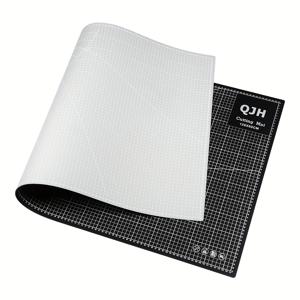 TEMU 1개 고급 그레이-블랙 듀얼 컬러 커팅 도구, 0.12인치 두께 양면 PVC 매트, 수동 사용용 DIY 데스크탑 커팅 패드, 종이 공예/가죽 조각/의류 재단용, 사이즈 47.24x23.62인치