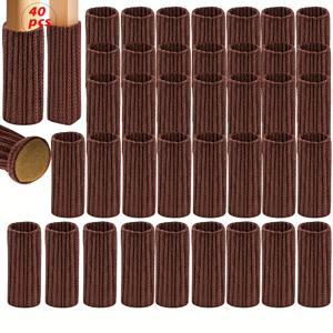 TEMU 40개 의자 다리 보호대 - 고탄성 니트 스크래치 방지 가구 슬리퍼, 내구성 있는 패브릭 의자 발판, 하드우드 바닥 호환, 쉬운 설치 (40개) - 경제적인 바닥 및 사무실용