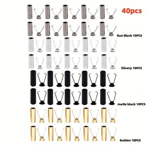 TEMU 40개 원통형 로프 끝 추가, 튼튼한 로프 끝 펜던트 버클, 높이 17.5mm, 코트, 다운 재킷, 스웨터, 바지 및 모자용 다기능 스프링 스토퍼 - 사용하기 쉬움, 내구성, 로프 끝 추가