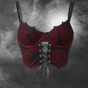 TEMU 고딕 여성 패션 스틸 링 박쥐 날개 코르셋 탑