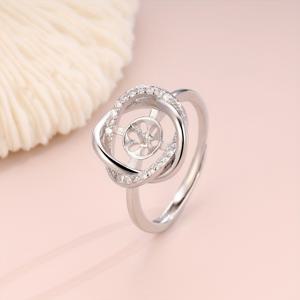 TEMU 구리 18K 골드 도금 클래식 인레이드 새둥지 링 빈 세팅 DIY 반제품 반지 주얼리 액세서리 1개