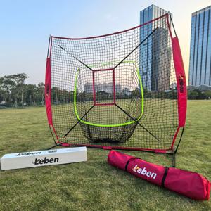 TEMU 7x7ft 야구 소프트볼 투구망, 대형 구공 수집 시스템 포함, 타격망, 타격망, 스트라이크존 1개, 휴대용 가방, 타격용 야구망