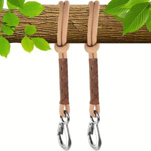 TEMU 2개 세트 해먹 액세서리 실내외 스윙 해먹 놀이터 세트 조립용 랜야드, 장기 야외 사용에 적합, 캠핑, 해변 휴가, , 피크닉 필수품