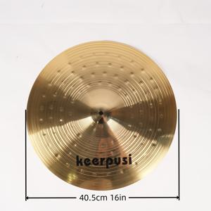 TEMU 싱글 16인치 골든 합금 도트 심벌, 연주 및 연습용 리듬 심벌, 초보자에게 최고의 선택