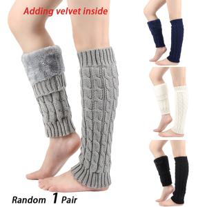 TEMU 랜덤 종아리 양말 1켤레 - 가을/겨울용 보온 양말 커버, 8자형 케이블 슬라우치 양말, 유럽/미국 스타일 보온 발 커버, 다리 보호 부츠 커버