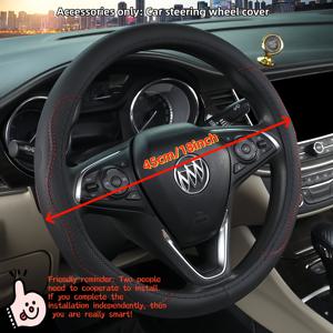 TEMU 대형 트럭 핸들 커버, PU 가죽 초박형 내부 링, 통기성 있는 천공 미끄럼 방지 디자인, 16-20인치 트럭, 버스, 공사용 차량, 트럭, 세미트레일러 등에 적합, 자동차 내장 액세서리