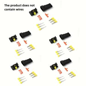 TEMU 10개/5쌍 3핀 커넥터 | 퀵 커넥트 터미널, 수-암 방식, 20AWG 와이어, 자동차, 트럭, 보트 및 기타 전선 연결에 적합, 배터리 없음