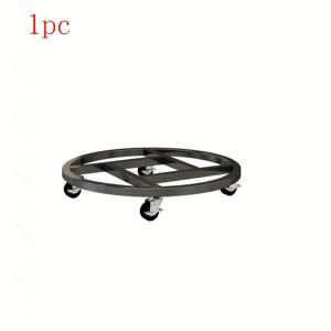 TEMU 1개 35Cm/13.77Inch 검정 원형 헤비 듀티 이동식 트레이 스탠드 수족관 받침대 회전 바퀴 화분 트레이