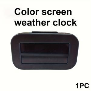 TEMU LED 컬러 백라이트 스크린 날씨 예보 시계, 실시간 온도 및 습도 모니터링 알람 시계 기능 및 편안도 지수 - 배터리 구동 (배터리 미포함), 침실, 기숙사 및 데스크탑 필수품