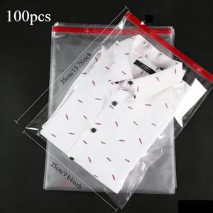 TEMU 대형 투명 재밀봉형 OPP백 100개 - 신발, 옷, 모자, 일상용품 보관용 - 캠핑 및 여행용 - 내구성 있는 플라스틱 선물 포장, 부활절, 어머니의 날, 결혼식 선물 포장용