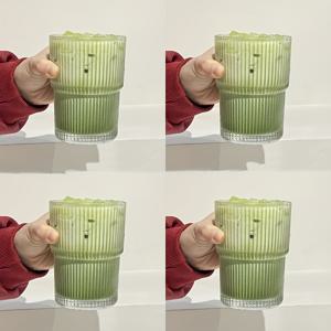 TEMU 4개 고품질 물병 - 대용량, 세로 디자인, 투명 유리, 손세척 전용, 아이스 아메리카노 및 라떼에 적합, 트렌디한 음료 필수품, 재활용 가능, 훌륭한 휴일 선물