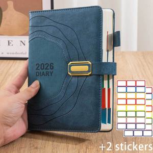 TEMU 3개 세트 A5 하드커버 플래너 - 시간 관리 및 목표 추적에 적합, 400페이지 인조 가죽 커버, 우아한 블루 데일리/위클리/먼슬리 레이아웃, 데이트 페이지 포함 컴팩트 휴대용 플래너 노트북, 성인용 불렛 저널링 및 스케줄링