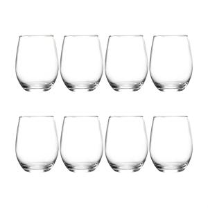 TEMU 8개 유리 스템리스 와인 글라스, 주스 컵, 17Oz/500ml, 화이트 와인, 레드 와인 음료용, 트렌디한 모던 물잔