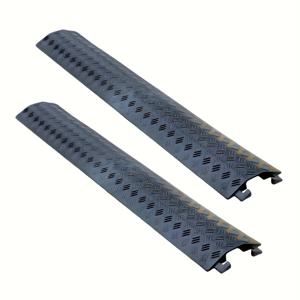 TEMU 2개 케이블 트렁킹 매립형 바닥 케이블 덕트 채널, 케이블 및 전선 보호대, 인도, 과속방지턱, 도로, 진입로, 케이블 경사로용