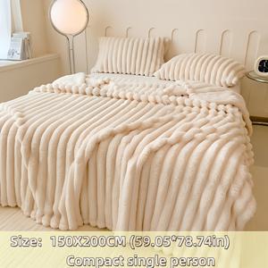 TEMU 부드럽고 편안한 빈티지 스타일 인조 토끼 털 담요, 숄, 담요, 소파 커버로 적합. 사무실, 소파, 야외 캠핑에 이상적. 선물로도 완벽