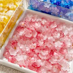 TEMU 130개 10mm 컬러풀 플라워 아크릴 스페이서 비즈, 주얼리 만들기 DIY 팔찌 목걸이 액세서리