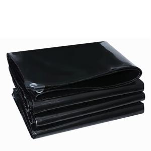 TEMU 검은색 고강도 타프, 12 Mil 두께, 찢김 방지, 높은 내구성, 40인치 간격의 금속 아일렛, 전체적인 야외 보호, 1개