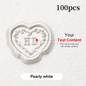 TEMU 맞춤 제작 100개 로고 왁스 실 스티커, 다양한 스타일, 15가지 색상 옵션, 파티 장식, 선물 상자 포장, 결혼식 초대장, 공예, 창의적인 축하 카드용 접착식 왁스 실 스티커|실링왁스