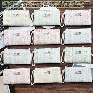 TEMU 12개입 창의적인 패션 프레쉬 스타일 곰돌이 라벨 꽃 동전 지갑, 속이 빈 휴대용 키 백 개별 핸드백 동전 가방, 다기능 수납 가방 우아한 파티 선물 가방