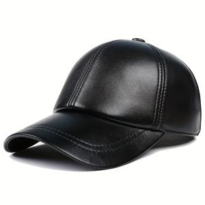 TEMU 남성용 진짜 양가죽 베이스볼 캡 - 실제 양가죽 겨울 방한 모자, 노인용 따뜻한 아웃도어 캐주얼 올웨더 편안한 빈티지 아빠 모자 (양가죽)