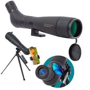 TEMU ED 20-60X60 스포팅 스코프 고광도 FMC 광학, 메탈 삼각대 휴대폰 어댑터, 타겟 슈팅, 별 관찰 및 조류 관찰용 캐리 백