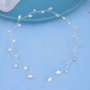 TEMU 여성 파티용 핸드메이드 헤어 와인 헤어밴드, 배터리 없음