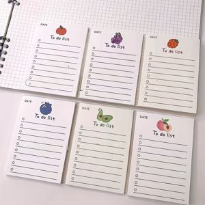 TEMU 과일 테마 무접착식 포스트잇 6개 - 간단한 메모, 메시지 패드, 메모 패드용 - 창의적인 메모장, 쇼핑 목록용 포스트잇 - 뜯어쓰는 메모장, 학생, 사무실, 가정용으로 적합 - 신학기, 할로윈, 추수감사절, 휴일 선물용으로 이상적