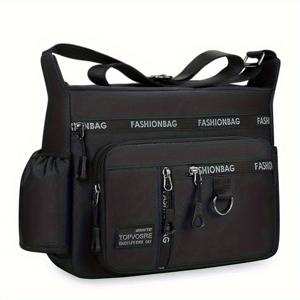 TEMU 남성용 크로스백, 대용량 세븐포켓 디자인, 네 가지 컬러, 멀티툴 정리함, 지갑, 출퇴근용 가방, 간편한 수납