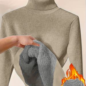 TEMU 남성용 클래식 하이넥 니트 스웨터 - 부드러운 스트레치 겨울 풀오버, 단색 레귤러 핏 스웨터, 캐주얼웨어에 적합, 사무실, 레이어링, 일상용으로 손세탁 가능한 따뜻한 스웨터, 내구성 있는 다용도 옷장 필수품