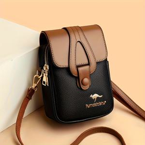 TEMU 여성용 리치 텍스처 미니 크로스백 - 조절 가능한 스트랩 & 플립탑 클라스프, 라이트 ///와인 /, 패브릭 크로스백 가방, 데일리용, 쇼핑, 데이트, 여행에 적합