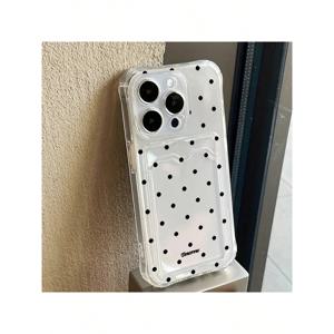 TEMU 폰 케이스: 블랙 도트 카드 홀더 충격 방지 보호 케이스 A03S A04 A12 A13 A15 A21S A24 A25 A32 A33 A34 A35 A50 A51 A52 A53 A54 A55 A71 S20/FE S21/FE/PLUS/ULTRA S22/PLUS/ULTRA S23/FE/PLUS/ULTRA S24/FE/PLUS/ULTRA용