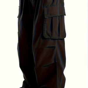 TEMU 남성용 플랩 포켓 사이드 드로스트링 허리 오버사이즈 카고 팬츠 롱 트wil 아웃도어