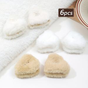 TEMU 6/12개 슈퍼 귀여운 플러시 고양이 귀 옆머리핀, 작은 그랩퍼, 이마의 끊어진 머리카락과 공주머리에 적합, 반묶음 포니테일 앞머리 클립, 데일리웨어 및 가을 겨울 헤어 액세서리 선물