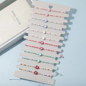 TEMU 미유키 시드 비즈와 생생한 코드가 특징인 LOVE 비즈 팔찌 12개 세트 - 조절 및 쌓을 수 있는 핸드메이드 우정 주얼리, 발렌타인데이 또는 크리스마스 선물로 완벽하며, 신년에도 구매 가능
