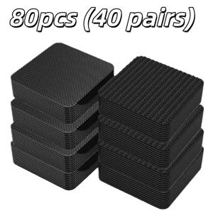 TEMU 80개 강력 양면 카펫 클립 - 카펫, 바닥 타일, 리놀륨, 비닐용 - 탈부착 가능한 후크 앤 루프 테이프, 강력 접착 스트립, 사무실, 리모델링, 카펫 설치 및 제거용