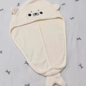 TEMU 귀여운 물범 헤어 드라이기 캡, 산호초 초흡수성 속건성 털빠짐 없는 헤어 타월, 가정용 헤어 드라이기 캡 헤드랩, 샤워 후 헤어 타월, 창의적인 물범 모양 헤어 랩