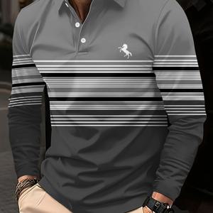 TEMU 3D 디지털 프린트 남성 클래식 칼라 캐주얼 편안한 긴팔 셔츠, 비즈니스 및 홈웨어에 적합