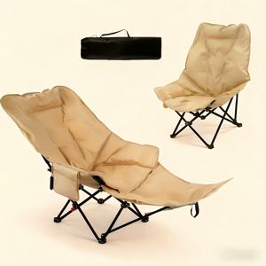 TEMU 4단계 조절식 리클라이너, 두꺼운 버전 600D 옥스포드 천 및 강화 프레임, 야외 실내 레저 의자 - 해변, 낚시, 뒤뜰, 파티에 적합 - 내구성이 뛰어나고 편안하며 접기 용이