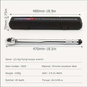 TEMU 전문 프리셋 토크 렌치 (잠금 스케일 및 공구 상자 포함) - 5/25 Nm 마이크로미터, 정확도 ±4%, 캘리브레이션 인증서 포함, 자동차 및 기타 응용 분야에 적합 (1/4인치 드라이브 표준) 1/2 28-210 Nm. 3/8 19-110 Nm. 1/4 5-25 Nm