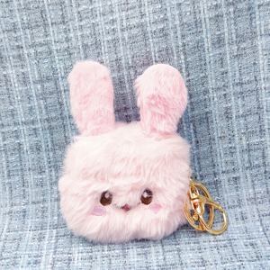 TEMU Airpods Pro3 호환 토끼 귀 플러시 이어폰 케이스, Airpods 4 호환 긴머리 이어플러그 케이스, 따뜻하고 부드러운 보호 커버