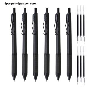 TEMU 12개입 퀵드라이 블랙 클릭펜, 학생 및 사무용, 0.5mm 극세필, 블랙 잉크, 노트 필기와 글쓰기에 이상적, 완벽한 사무실 및 학교 용품, 생일 선물, 크리스마스, 할로윈, 새해, 친구 선물에 최고! 부활절 선물