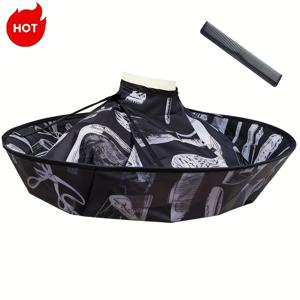 TEMU 2개 세트 헤어컷 세트, 헤어컷 케이프 1개와 헤어컷 빗 1개 포함. 케이프는 블랙 프린트 원단으로 제작되었으며 플라스틱 빗이 함께 제공됩니다. 조절 가능한 헤어컷 케이프는 대부분의 사람들에게 적합합니다. 접이식 헤어컷 케이프는 성인, 홈 살롱, 바버샵에 적합합니다