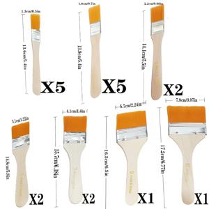 TEMU 18개 아트 페인트 브러쉬 세트 | 다용도 납작 브러쉬, 내구성이 뛰어난 나일론 브러쉬모, 수채화, 바니쉬, 세라믹 및 도자기 페인팅용 - 아티스트를 위한 완벽한 세트