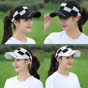 TEMU 빅체크 여성 스포츠 썬캡 햇빛가리개 모자 여자선캡 에덴리빙