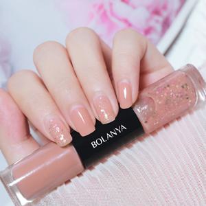 TEMU 듀얼 컬러 투톤 네일 폴리쉬 누드 & 글리터 세트