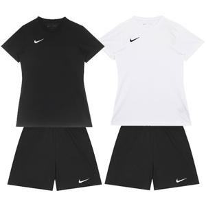 TEMU [국내발송] 나이키 파크 저지 반팔+반바지 여자 트레이닝복 세트 블랙