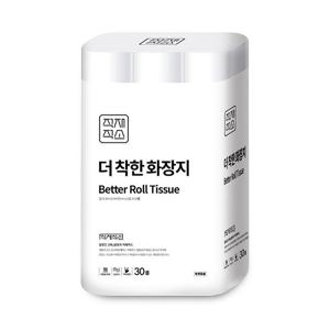 TEMU [무료배송] 더 착한 화장지 무형광 3겹 30M 30롤 1개